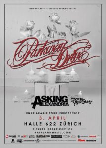 Parkway Drive - Halle 622 Zürich 2017 (Flyer)