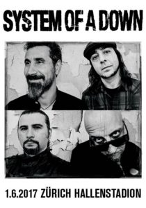 System Of A Down - Zürich Hallenstadion - 1.6.2017 (Flyer)