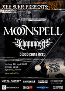Moonspell - Dynamo Zürich 2017 (Flyer)