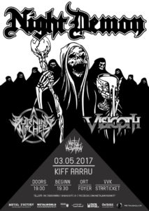 Night Demon - Kiff Aarau 2017 (Flyer)