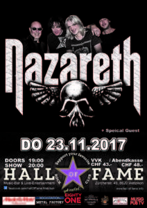 Nazareth - Halls of Fame 2017 (E-Flyer)