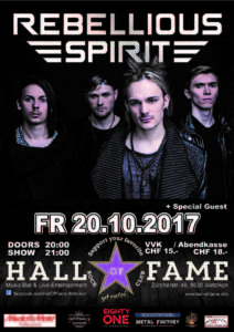 Rebellious Spirit - Halls of Fame 2017 (E-Flyer)