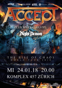 Accept - Komplex 457 Zürich 2018 (Plakat)