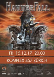 HammerFall - Komplex 457 Zürich 2017 (Poster)
