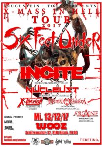 Six Feet Under - WOOZ Club Bülach 2017 (Flyer)