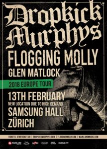 Dropkick Murphys - Samsung Hall Dübendorf 2018 (Flyer)