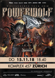 Wolfsnächte - Powerwolf Komplex 457 Zürich 2018