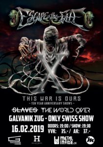 Escape The Fate - Galvanik Zug 2019 (Flyer)