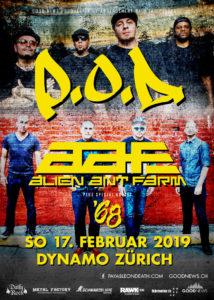 P.O.D. - Dynamo Zürich 2019 (Flyer)