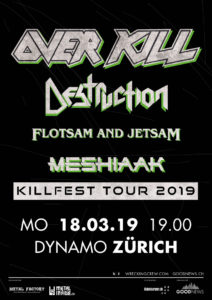 Overkill - Dynamo Zürich 2019 (Flyer)