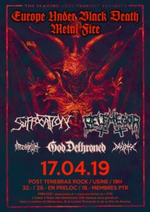 Suffocation - Post Tenebras Rock Usine Genève 2019 (Flyer)