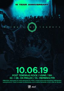 Animals As Leaders - Post Tenebras Rock Usine Genf 2019 (Flyer)