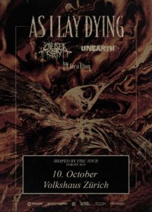 As I Lay Dying - Volkshaus Zürich 2019 (Flyer)
