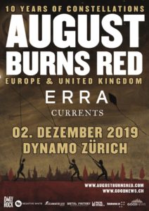 August Burns Red - Dynamo Zürich 2019 (Plakat)