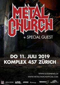 Metal Church - Komplex 457 Zürich 2019 (Plakat)
