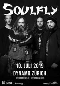 Soulfly - Dynamo Zürich 2019 (Plakat)