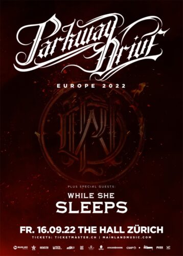 Parkway Drive - The Hall Zürich 2022 - neues Plakat