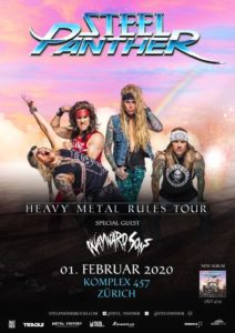 Steel Panther - Komplex 457 Zürich 2020 (Plakat)