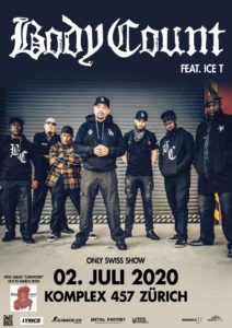 Body Count feat. Ice T - Komplex 457 Zürich 2020 (Plakat)