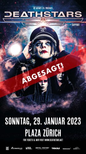 Deathstars - Plaza Zürich 2023 - Absage