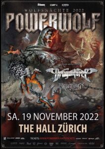 Powerwolf - The Hall Zürich 2022 (Plakat)