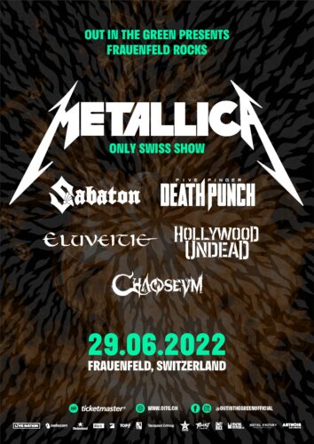 Out In The Green 2022 - Metallica - Frauenfeld (Plakat)