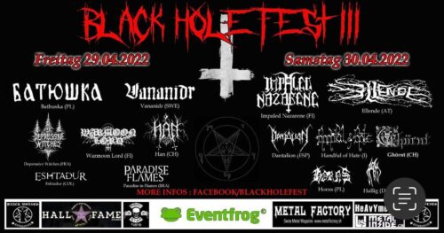 Black Hole Fest III - Hall of Fame Wetzikon 2022