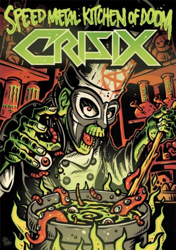 Crisix - Speed Metal Kitchen of Doom (Cooking book cover)