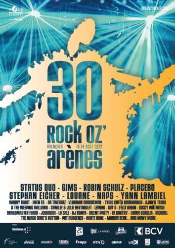 Rock Oz'Arènes 2022 - Flyer.
