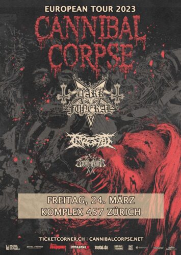 Cannibal Corpse - Komplex 457 Zürich 2023 (Plakat)