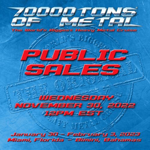 70'000 Tons of Metal 2023 - Public Sales