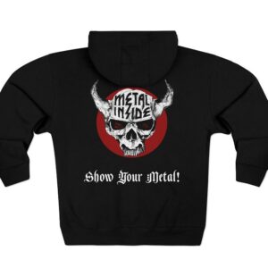 Show Your Metal Hoodie Zipper - red back