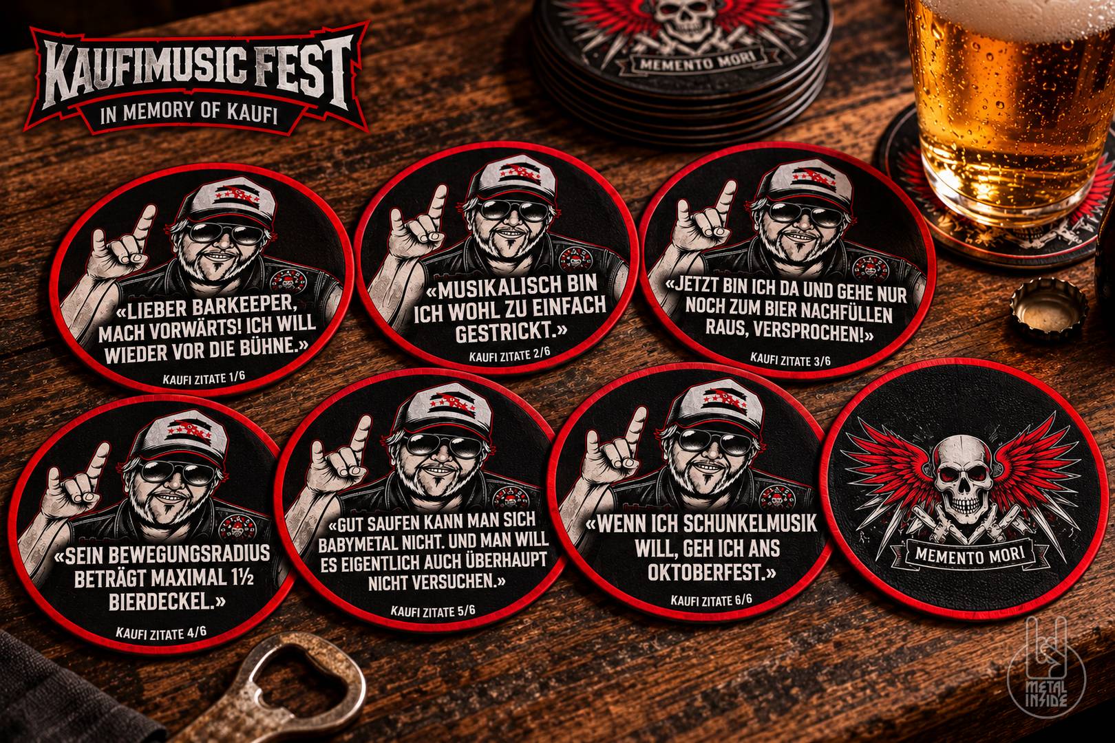 Kaufi Bierdeckel 6er-Set