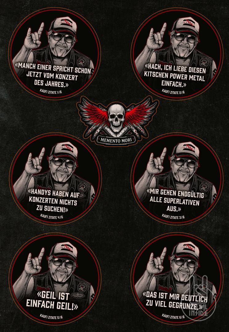 Kaufi Sticker 6er Set mit Sprüchen – Bild 2