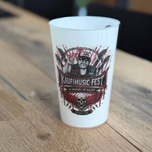 Kaufimusic-Fest Becher weiss